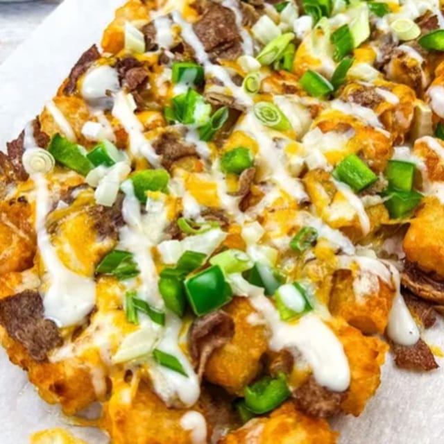 Loaded Philly Tots.