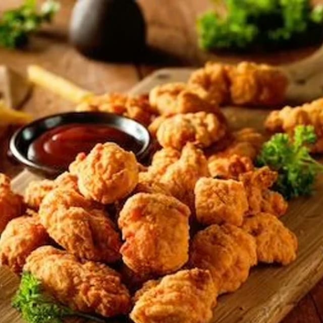 Popcorn Chicken & Fries.
